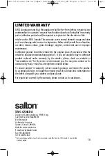 Preview for 10 page of Salton CF-2029 Instruction Booklet