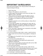 Preview for 2 page of Salton JE-1187 Instruction Booklet