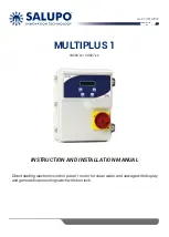 Preview for 1 page of SALUPO MULTIPLUS 1 SA684 Series Instruction And Installation Manual