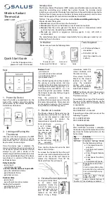 Preview for 1 page of Salus AWRT10RF Quick Start Manual