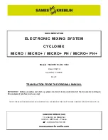 SAMES KREMLIN Cyclomix Micro User Manual preview