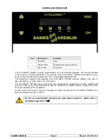 Preview for 11 page of SAMES KREMLIN Cyclomix Micro User Manual