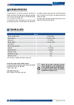 Preview for 6 page of Samoa LARIUS VEGA 5:1 Operating And Maintenance Manual