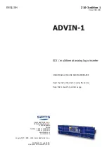 Sams ADVIN-1 User Manual For Use And Maintenance preview