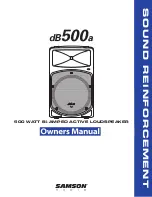 Samson dB500a Owner'S Manual preview