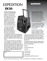 Preview for 1 page of Samson Expedition EX30 Brochure & Specs