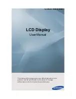 Samsung 460DX - SyncMaster - 46" LCD Flat Panel Display User Manual preview