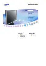 Samsung 940UX - SyncMaster - 19" LCD Monitor Owner'S Manual preview