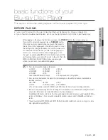 Preview for 29 page of Samsung BDP1500 - Blu-Ray Disc Player User Manual