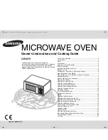 Preview for 1 page of Samsung CE107V Owner'S Instructions And Cooking Manual