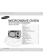 Samsung CE2717N Owner'S Instructions And Cooking Manual preview