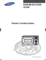 Preview for 1 page of Samsung CE325KF Owner'S Instructions Manual