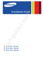 Samsung CLX-92 1 Series Installation Manual preview