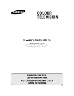 Samsung CS-29Q2PA Owner'S Instructions Manual preview