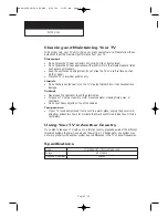 Preview for 34 page of Samsung CT-15K10MJ Owner'S Instructions Manual