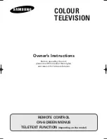 Samsung CW-29M064V Owner'S Instructions Manual preview