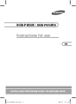 Preview for 129 page of Samsung DCB-P850R Instructions For Use Manual