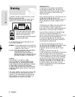 Preview for 2 page of Samsung DVD-HR730A Instruction Manual