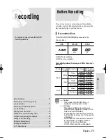 Preview for 73 page of Samsung DVD-HR730A Instruction Manual