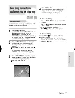 Preview for 77 page of Samsung DVD-HR730A Instruction Manual