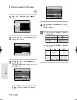 Preview for 116 page of Samsung DVD-HR730A Instruction Manual