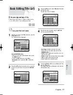 Preview for 77 page of Samsung DVD-R119 Instruction Manual