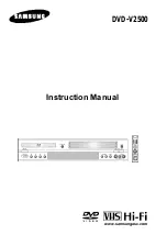 Samsung DVD-V2500 Instruction Manual preview