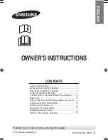 Preview for 1 page of Samsung Fridge-freezer Owner'S Instructions Manual