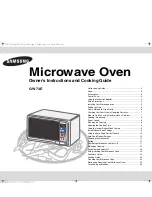 Samsung G273V Owner'S Instructions And Cooking Manual preview