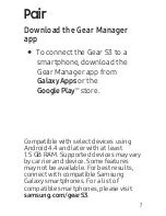 Preview for 8 page of Samsung Gear S3 Quick Start Manual