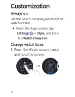 Preview for 11 page of Samsung Gear S3 Quick Start Manual