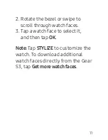 Preview for 12 page of Samsung Gear S3 Quick Start Manual