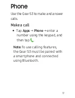 Preview for 18 page of Samsung Gear S3 Quick Start Manual