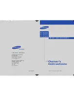 Samsung HC-P4741W Owner'S Instructions Manual preview