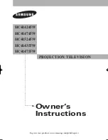 Samsung HC-R4745W Owner'S Instructions Manual preview