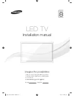 Samsung HG40EC890 Installation Manual preview