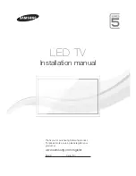 Samsung HG40ED590 Installation Manual preview