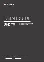 Preview for 1 page of Samsung HG43AU800E Install Manual