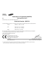 Preview for 34 page of Samsung HM3700 Manual