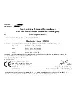 Preview for 71 page of Samsung HM3700 Manual