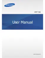 Samsung HM7100 User Manual preview