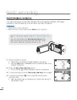 Preview for 40 page of Samsung HMX-T10WP User Manual