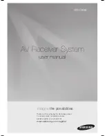 Preview for 1 page of Samsung HW-C900-XAA User Manual