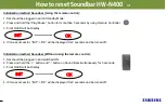 Preview for 11 page of Samsung HW-F Series How To Reset