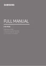 Preview for 1 page of Samsung HW-M360 Full Manual