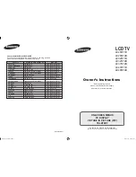 Samsung LE32R71B Owner'S Instructions Manual preview