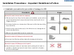 Preview for 4 page of Samsung LH080XPRZAS/PZ Installation Manual