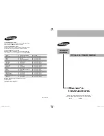 Samsung LN19R81B Owner'S Instructions Manual preview