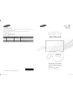 Preview for 1 page of Samsung LN32D550K1F User Manual