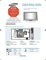 Preview for 1 page of Samsung LN40A540P2F Quick Setup Manual